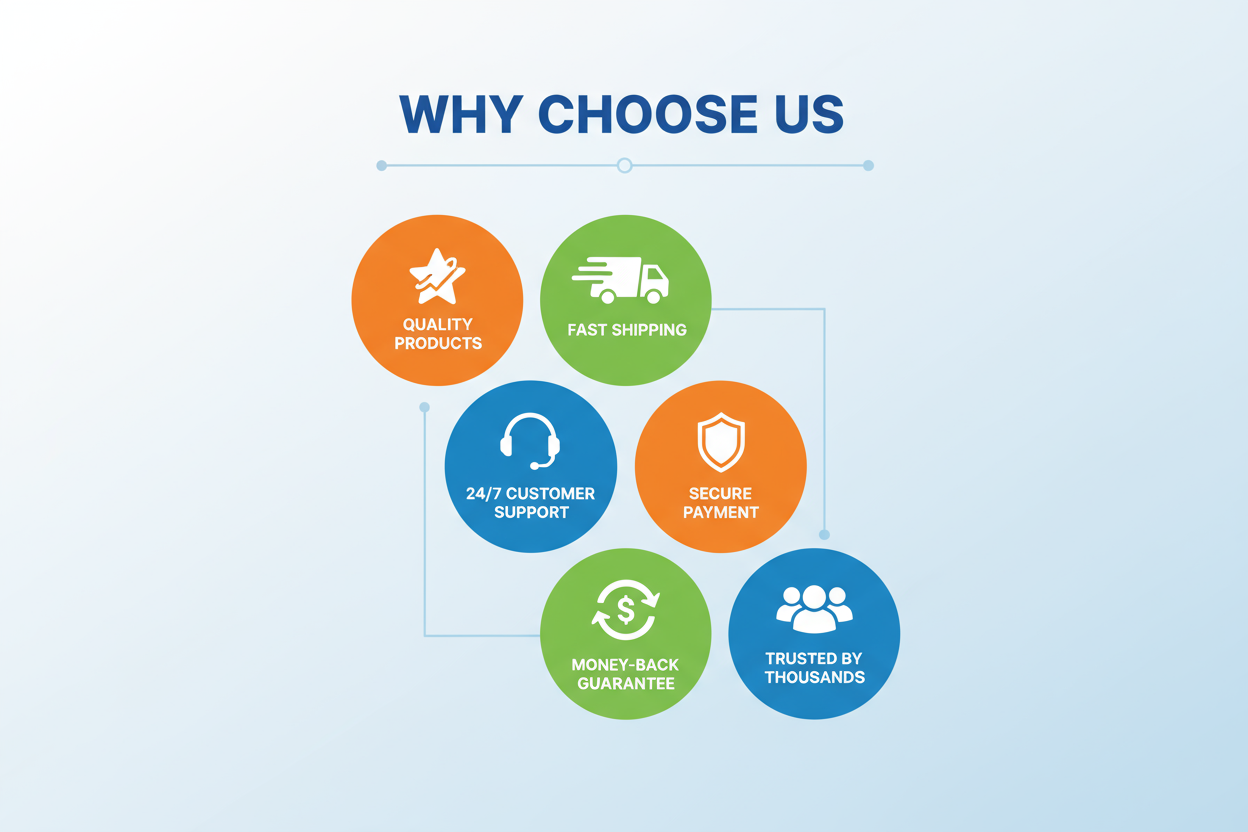 give me why choose us image in inforgraphic format