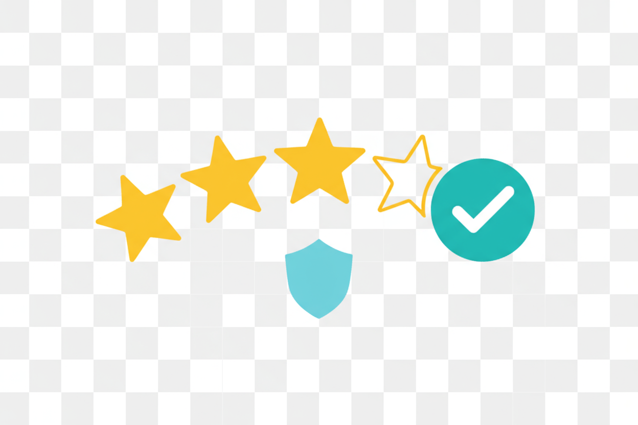 100x100 transparent without background svg image for Verified Reviews & Ratings