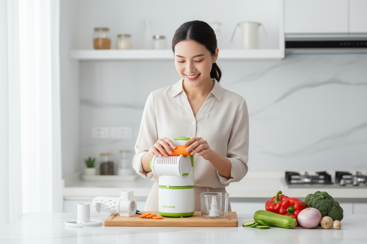 1040x1740 , 4 in 1 Portable Electric Vegetable Cutter Set image which fits perfectly on my shopify screen , image that you are provide is getting from left and right make it center so that it will adjust the size and create image with women working with this product