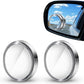 Carvito Blind Spot Mirrors, 2 Inch Round Hd Glass Convex 360° Wide Angle Side Rear View Mirror for Cars