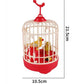 Lovely Talking Bird Cage for Kids with Light and Music Voice Controlled Induction Bird Mini Birdcage